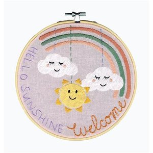 Restyle Borduurpakket Vrij Borduren - Hello Sunshine Roze