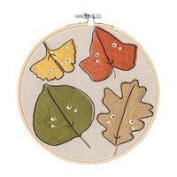 Borduurpakket Vrij Borduren - Herfst Bladeren