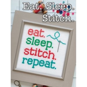 It's Sew Emma Borduurpatroon Eat. Sleep. Stitch. - It's Sew Emma