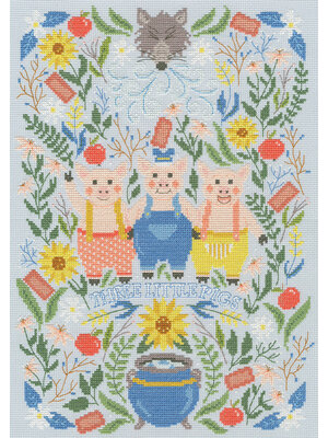Bothy Threads Borduurpakket Vesna Skornsek - Three Little Pigs - Bothy Threads Bothy Threads Borduurpakket Vesna Skornsek - Three Little Pigs - Bothy Threads