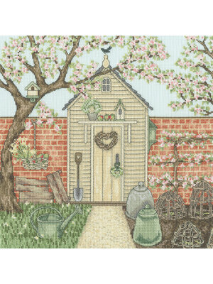 Bothy Threads Borduurpakket Sally Swannell - Potting Shed - Bothy Threads Bothy Threads Borduurpakket Sally Swannell - Potting Shed - Bothy Threads