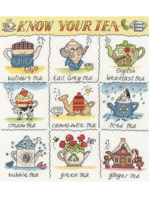 Bothy Threads Borduurpakket Helen Smith - Know Your Tea - Bothy Threads Bothy Threads Borduurpakket Helen Smith - Know Your Tea - Bothy Threads