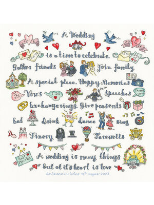 Bothy Threads Borduurpakket Amanda Loverseed - A Wedding Is Many Things - Bothy Threads Bothy Threads Borduurpakket Amanda Loverseed - A Wedding Is Many Things - Bothy Threads