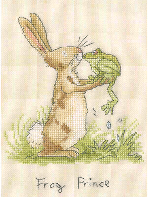 Bothy Threads Borduurpakket Anita Jeram - Frog Prince - Bothy Threads Bothy Threads Borduurpakket Anita Jeram - Frog Prince - Bothy Threads
