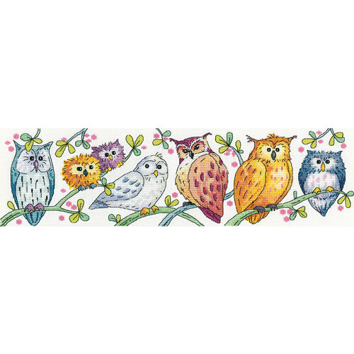 Heritage Crafts Borduurpakket Owls on Parade - Heritage Crafts Heritage Crafts Borduurpakket Owls on Parade - Heritage Crafts