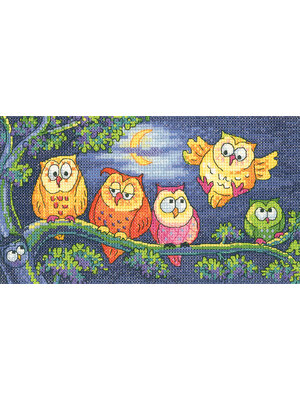 Heritage Crafts Borduurpakket A Hoot of Owls - Heritage Crafts Heritage Crafts Borduurpakket A Hoot of Owls - Heritage Crafts