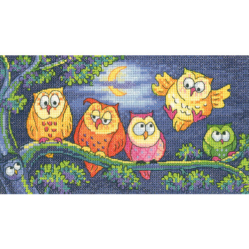 Heritage Crafts Borduurpakket A Hoot of Owls - Heritage Crafts Heritage Crafts Borduurpakket A Hoot of Owls - Heritage Crafts