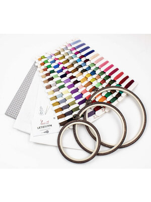 Luca-S Borduurpakket Beginnersbox inclusief stof, garen en 3 borduurringen - LUCA-S Luca-S Borduurpakket Beginnersbox inclusief stof, garen en 3 borduurringen - LUCA-S