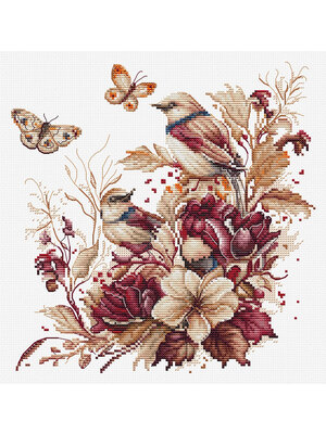 Luca-S Borduurpakket The Birds - Autumn - LUCA-S Luca-S Borduurpakket The Birds - Autumn - LUCA-S
