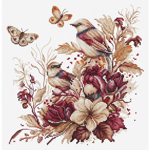 Luca-S Borduurpakket The Birds - Autumn - LUCA-S Luca-S Borduurpakket The Birds - Autumn - LUCA-S