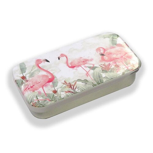 Leti Stitch Metallic Needlebox Flamingos - Leti Stitch