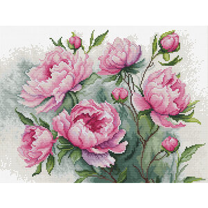 Luca-S Borduurpakket the Charm of Peonies - LUCA-S