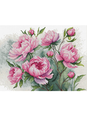 Luca-S Borduurpakket the Charm of Peonies - LUCA-S
