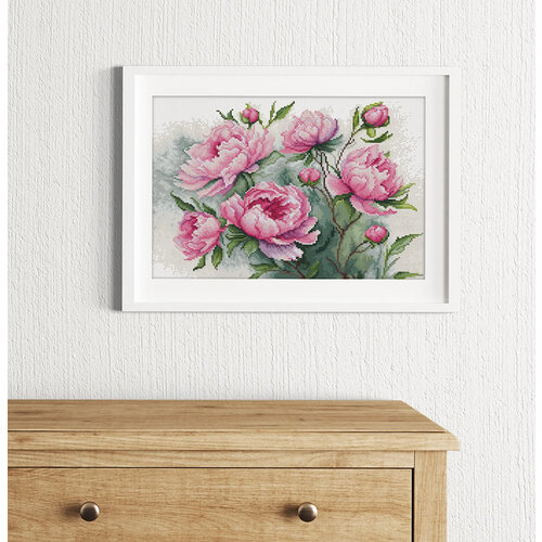 Luca-S Borduurpakket The Charm of Peonies - Luca-S