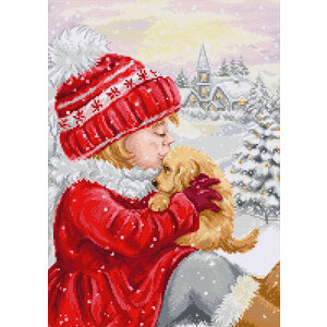 Luca-S Borduurpakket Girl Kissing Puppy - LUCA-S