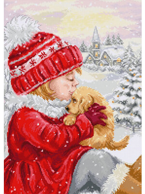 Luca-S Borduurpakket Girl Kissing Puppy - LUCA-S