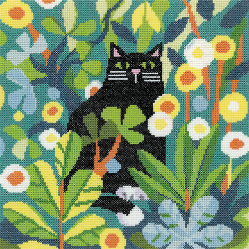 Heritage Crafts Borduurpakket Black Cat - Heritage Crafts Heritage Crafts Borduurpakket Black Cat - Heritage Crafts