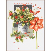 Telpakket kit Holly Jolly Amaryllis (aida)