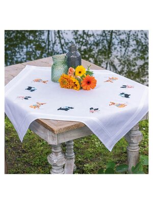Vervaco Tafelkleed kit Hondjes