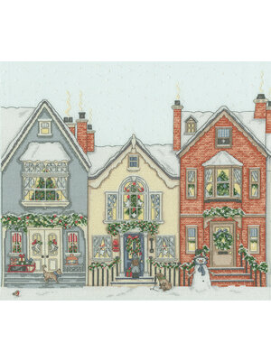 Bothy Threads Borduurpakket Sally Swannell - Snowy Street - Bothy Threads
