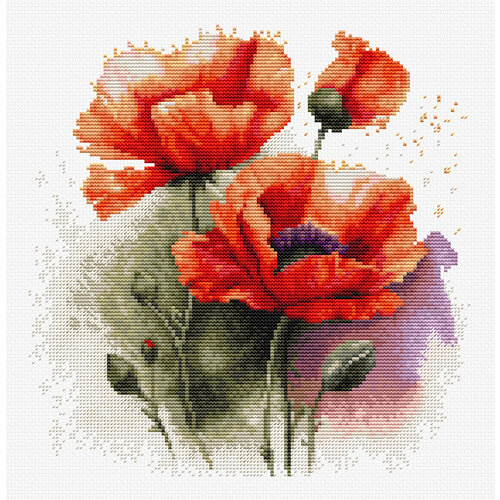 Luca-S Borduurpakket The Poppy Flowers - Luca-S