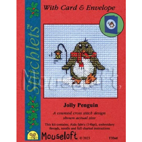 Mouseloft Borduurpakket Jolly Penguin - Mouseloft