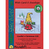 Borduurpakket Gnellie's Christmas Gift - Mouseloft