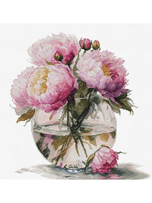 Luca-S Borduurpakket Bouquet of Peonies - Luca-S