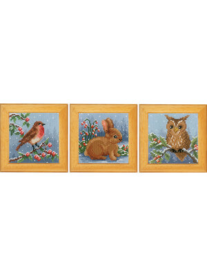 Vervaco Official Miniatuur kit Winterdieren set van 3