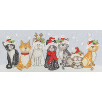 Borduurpakket Karen Tye Bentley - Festive Felines - Bothy Threads
