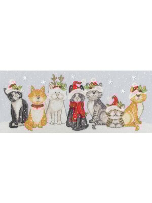 Bothy Threads Borduurpakket Karen Tye Bentley - Festive Felines - Bothy Threads