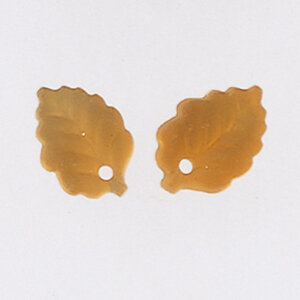 Mill Hill Glass Treasures Med. Leaf-Matte Topaz (2) - Mill Hill