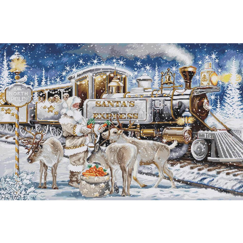 Luca-S Borduurpakket Santa’s Express White - Luca-S Luca-S Borduurpakket Santa’s Express White - Luca-S