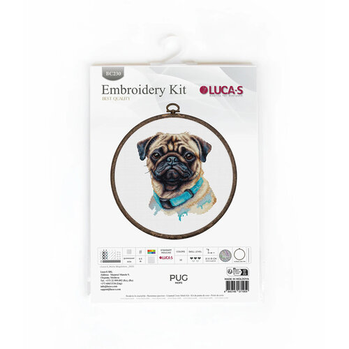 Luca-S Borduurpakket Mops Pug - Luca-S