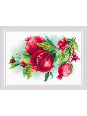 RIOLISf Borduurpakket Juicy Pomegranate - RIOLIS RIOLISf Borduurpakket Juicy Pomegranate - RIOLIS