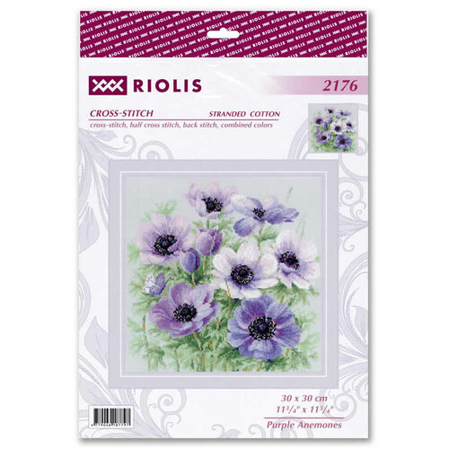 RIOLIS Borduurpakket Purple Anemones - RIOLIS