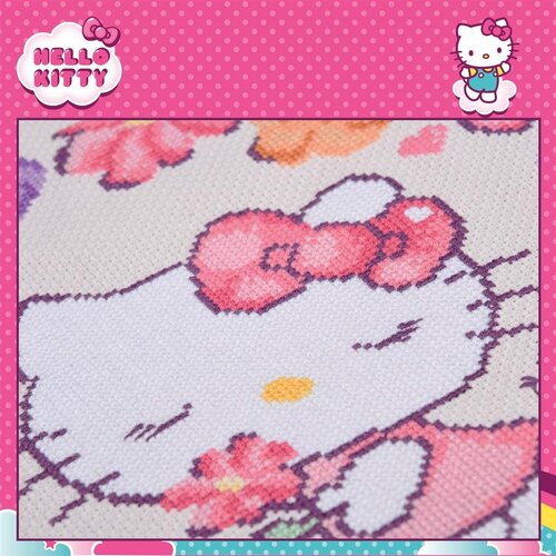 Vervaco Telpakket kit Hello Kitty Delicate Flowers