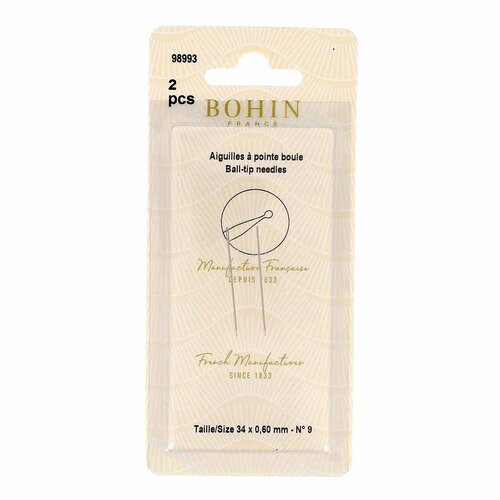 Bohin Bohin Bolletjesnaald nummer 40 - 0,7 x 40 mm (2 stuks)