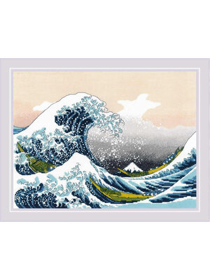 RIOLISf Borduurpakket The Great Wave off Kanagawa after K. Hokusai Artwork - RIOLIS RIOLISf Borduurpakket The Great Wave off Kanagawa after K. Hokusai Artwork - RIOLIS