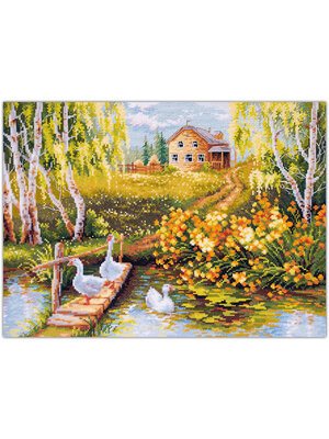 Magic Needle CI Borduurpakket Village Pond - Magic Needle Magic Needle CI Borduurpakket Village Pond - Magic Needle