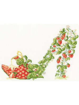 Bothy Threads Borduurpakket Sally King - Strawberries And Cream - Bothy Threads Bothy Threads Borduurpakket Sally King - Strawberries And Cream - Bothy Threads