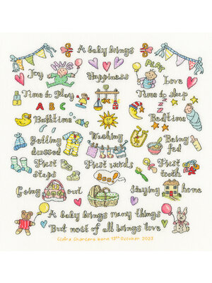 Bothy Threads Borduurpakket Amanda Loverseed - A Baby Brings - Bothy Threads