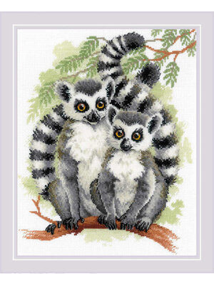 RIOLISf Borduurpakket Lemurs - RIOLIS RIOLISf Borduurpakket Lemurs - RIOLIS
