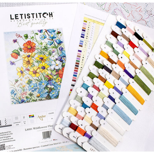 Leti Stitch Borduurpakket Wildflowers - Leti Stitch