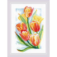 Borduurpakket Spring Glow - Tulips - RIOLIS