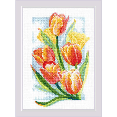 RIOLIS Borduurpakket Spring Glow - Tulips - RIOLIS