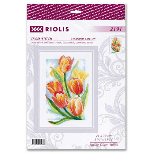 RIOLIS Borduurpakket Spring Glow - Tulips - RIOLIS