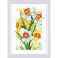 Borduurpakket Spring Glow - Daffodils - RIOLIS