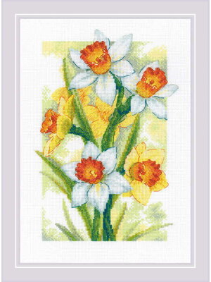 RIOLISf Borduurpakket Spring Glow - Daffodils - RIOLIS RIOLISf Borduurpakket Spring Glow - Daffodils - RIOLIS