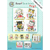 Borduurpatroon Four Seasons Dogs - Soda Stitch